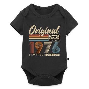 Cadeau rétro vintage d’anniversaire 1976 - Body à manches courtes Premium Bébé - noir - Devant