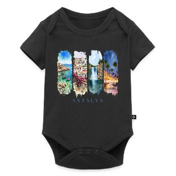 Antalya Design – Turkey Summer Holiday Motif - Baby Premium short-sleeve bodysuit - black - Front