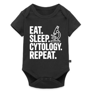 Eat. Sleep. Cytology. Repeat. - Baby Premium short-sleeve bodysuit - black - Front