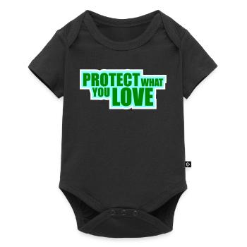 Protect What You Love Nature Protection Statement Logo - Baby Premium short-sleeve bodysuit - black - Front