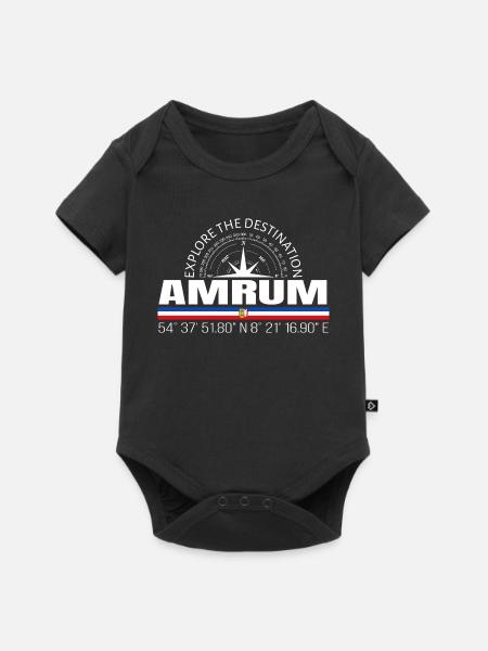 Amrum - Baby Premium Kurzarmbody - Schwarz