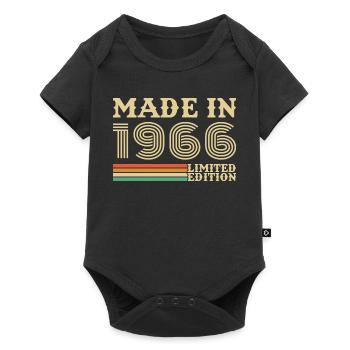 1966 Vintage Retro Birthday Gift - Baby Premium short-sleeve bodysuit - black - Front