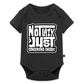 Pas paresseux, juste économiser de l’énergie, drôle de paresseux à dire - Body à manches courtes Premium Bébé - noir - Devant