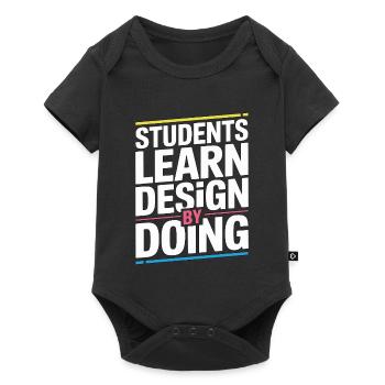 Les étudiants éducateurs en design apprennent le design graphique - Body à manches courtes Premium Bébé - noir - Devant