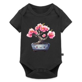 Kawaii Bonsai Blossom Delight - Baby Premium short-sleeve bodysuit - black - Front