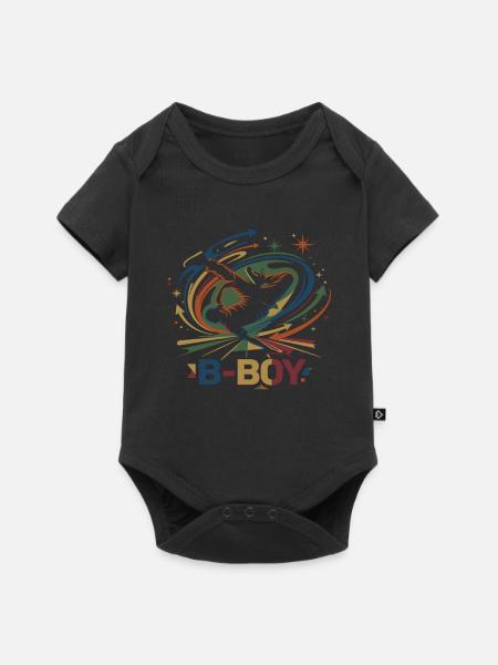 Breakdance B-Boy Graffiti Streetdance - Baby Premium Kurzarmbody - Schwarz