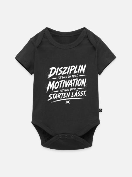 Disziplin treibt dich: Startmotivation - Baby Premium Kurzarmbody - Schwarz