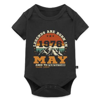 Geburtstagsgeschenk Mai 1976 - Baby Premium Kurzarmbody - Schwarz - Vorne