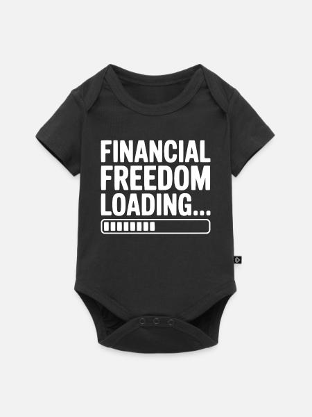 Finanzielle Freiheit lädt... - Baby Premium Kurzarmbody - Schwarz