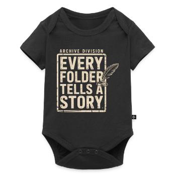 Every Folder Tells a Story - Baby Premium short-sleeve bodysuit - black - Front