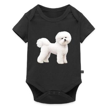 Bichon Frisé réaliste - Body à manches courtes Premium Bébé - noir - Devant