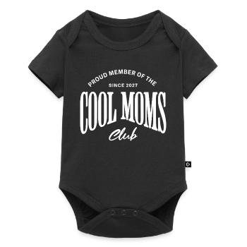 Mama 2027 - Proud member of the Cool Moms Club - Baby Premium Kurzarmbody - Schwarz - Vorne