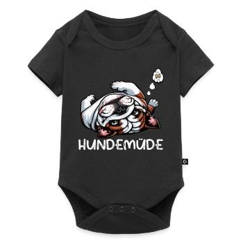 Dog Tired English Bulldog Bully Bully Owner - Baby Premium short-sleeve bodysuit - black - Front