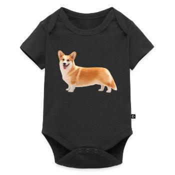 Corgi Pembroke - Baby Premium short-sleeve bodysuit - black - Front