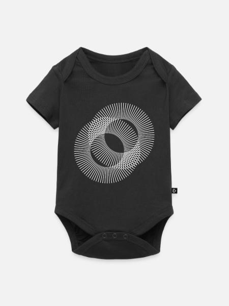 Kreislinien-Design - Baby Premium Kurzarmbody - Schwarz