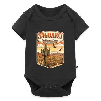 Emblème du parc national de Saguaro - Body à manches courtes Premium Bébé - noir - Devant