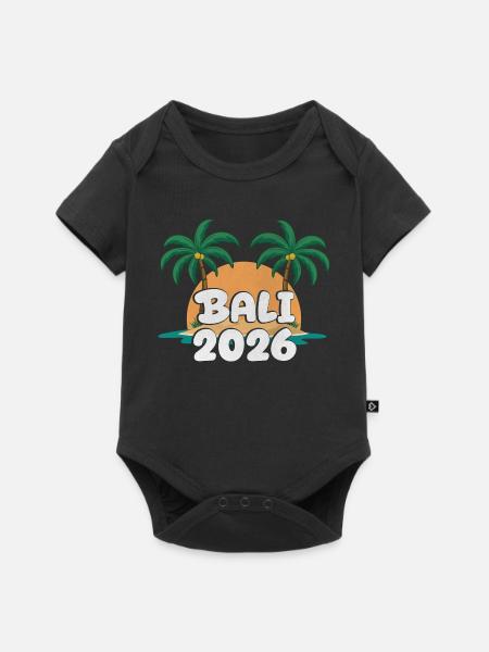 Bali 2026 - Baby Premium Kurzarmbody - Schwarz