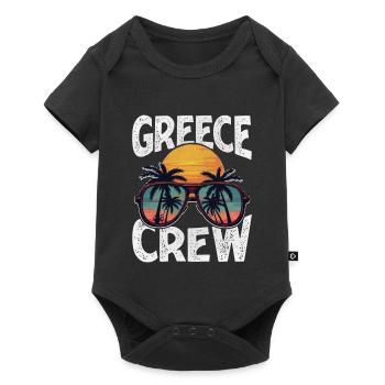 Greece Crew - Baby Premium short-sleeve bodysuit - black - Front