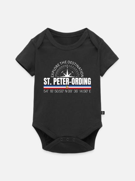 St. Peter-Ording - Baby Premium Kurzarmbody - Schwarz