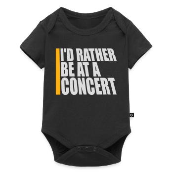 Je préférerais être à un concert Lustig Musik Konzert - Body à manches courtes Premium Bébé - noir - Devant