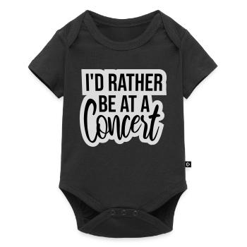 Je préférerais être à un concert Lustig Musik Konzert - Body à manches courtes Premium Bébé - noir - Devant