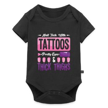 Nail Designer Nail Designer Cosmetics Nail Salon - Baby Premium short-sleeve bodysuit - black - Front