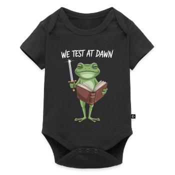 We Test at Dawn Frog Wizard - Baby Premium short-sleeve bodysuit - black - Front