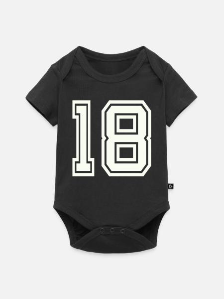 18 - Baby Premium Kurzarmbody - Schwarz