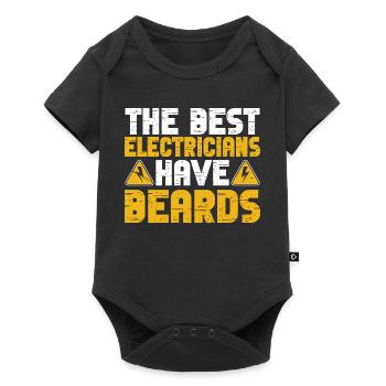 The best electricians have beards craftsmen - Baby Premium short-sleeve bodysuit - black - Front