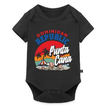 Drapeau de la République dominicaine Dom Rep Pride - Body à manches courtes Premium Bébé - noir - Devant