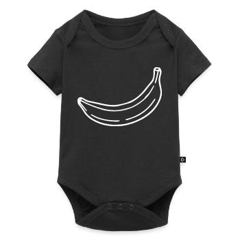 Banane minimal Geschenk minimalistisch  - Baby Premium Kurzarmbody - Schwarz - Vorne