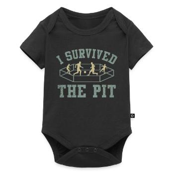 J’ai survécu à la piste - Body à manches courtes Premium Bébé - noir - Devant