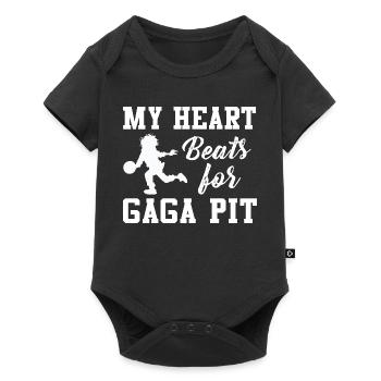 My Heart Beats for Gaga Pit - Baby Premium short-sleeve bodysuit - black - Front