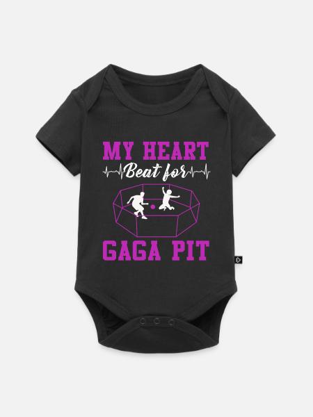 My Heart Beat Arena - Baby Premium Kurzarmbody - Schwarz