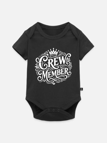 Crew Mitglied Krone - Baby Premium Kurzarmbody - Schwarz