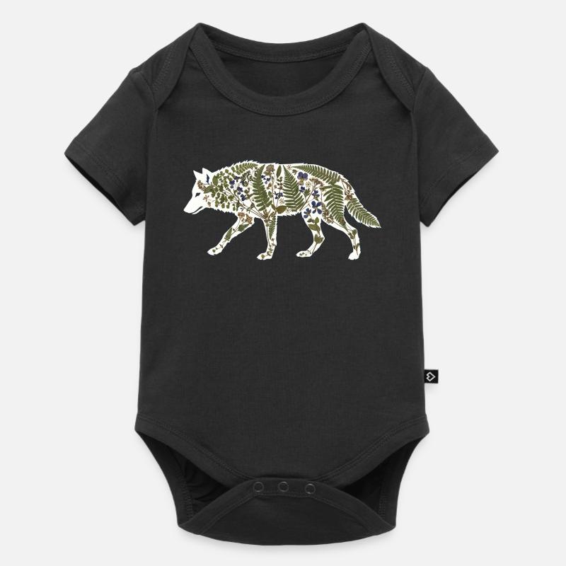 wolf-botanical - Baby Premium Kurzarmbody - Schwarz