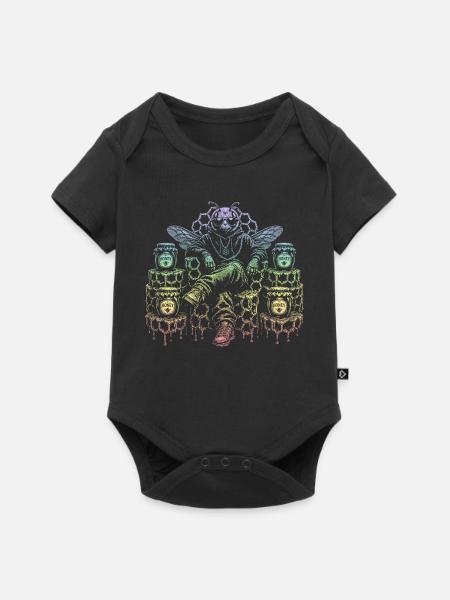Honigbiene - Baby Premium Kurzarmbody - Schwarz