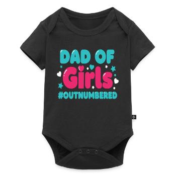 Papa des filles en infériorité numérique Papa fille - Body à manches courtes Premium Bébé - noir - Devant