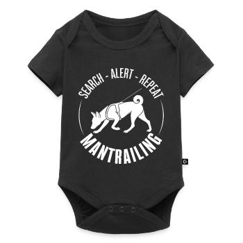 Basenji Mantrailing Hundesport Suchhunde Wilsigns - Baby Premium Kurzarmbody - Schwarz - Vorne