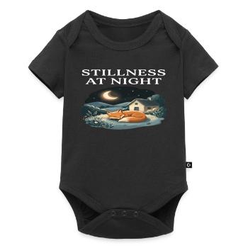 Stillness at Night Fox Animal Cottagecore Farm - Baby Premium short-sleeve bodysuit - black - Front