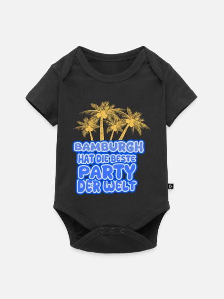 Urlaubsregion Bamburgh - Baby Premium Kurzarmbody - Schwarz