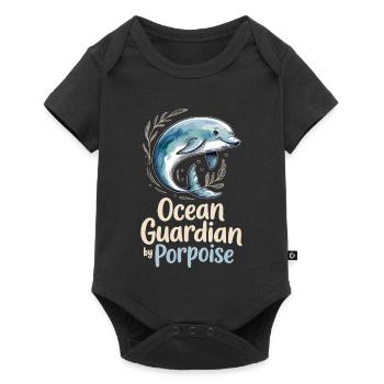 Ocean Guardian By Porpoise Schweinswal - Baby Premium Kurzarmbody - Schwarz - Vorne