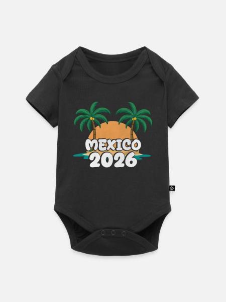 Mexiko 2026 - Baby Premium Kurzarmbody - Schwarz