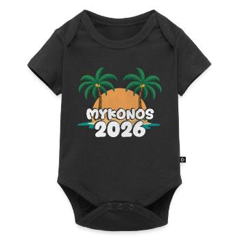 Mykonos 2026 - Baby Premium short-sleeve bodysuit - black - Front