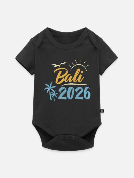 Bali 2026 - Baby Premium Kurzarmbody - Schwarz