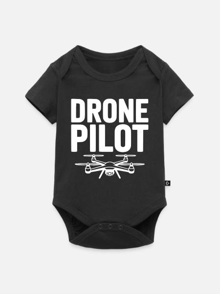 Drohnen-Pilot - Baby Premium Kurzarmbody - Schwarz