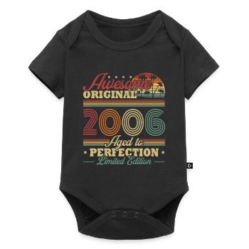 2006 Vintage Birthday Vintage Retro Gift - Baby Premium short-sleeve bodysuit - black - Front