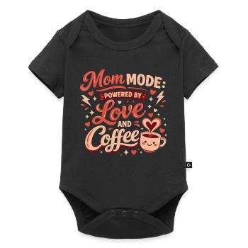 Mom Mode Coffee Love - Baby Premium short-sleeve bodysuit - black - Front