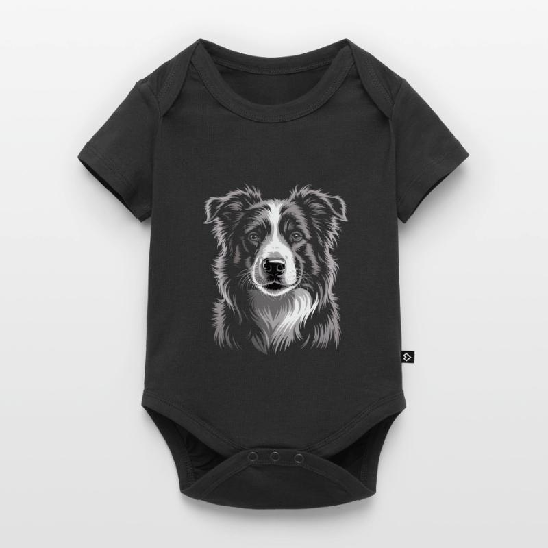 Boder Collie Baby Premium Kurzarmbody
