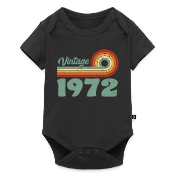 Vintage 1972 Birthday Mountain Retro 1972 - Baby Premium short-sleeve bodysuit - black - Front